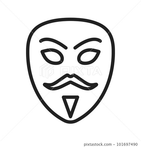 Hacker Mask icon vector image. Suitable for mobile apps, web apps and print media. Hacker Mask icon vector image. Suitable for mobile apps, web apps and print media. 101697490