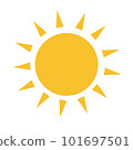 Yellow sun icon vector flat illustration 101697501