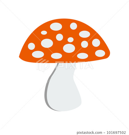 Large red forest mushroom fly agaric. Vector illustration 101697502