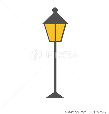 Old street lamp with glass. Vector illustration Old street lamp with glass. Vector illustration 101697507