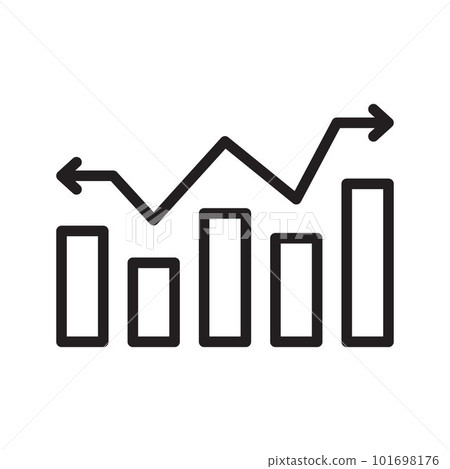 Fluctuate icon vector image. Suitable for mobile apps, web apps and print media. Fluctuate icon vector image. Suitable for mobile apps, web apps and print media. 101698176