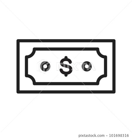 Dollar Currency icon vector image. Suitable for mobile apps, web apps and print media. Dollar Currency icon vector image. Suitable for mobile apps, web apps and print media. 101698316