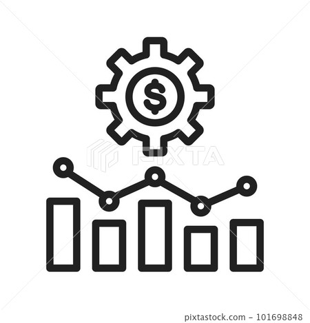 Cost Management icon vector image. Suitable for mobile apps, web apps and print media. 101698848