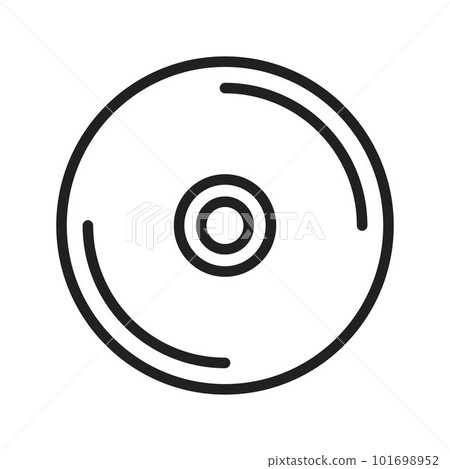 CD icon vector image. Suitable for mobile apps, web apps and print media. CD icon vector image. Suitable for mobile apps, web apps and print media. 101698952
