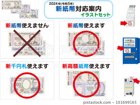 Illustration set for new banknotes 101699165