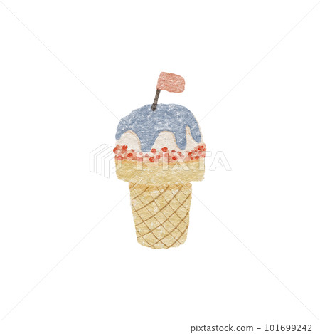 Watercolor illustration ice cream. Calm colors. On isolated background. Can be used for stationery design, clothing print, phone case design, phone screen wallpaper Watercolor illustration ice cream. Calm colors. On isolated background. Can be used for stationery design, clothing print, phone case design, phone screen wallpaper 101699242