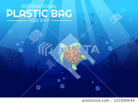 International Plastic Bag Free Day Vector Illustration with Go green, Save Earth and Ocean in Eco Lifestyle Flat Cartoon Hand Drawn Templates 101699644
