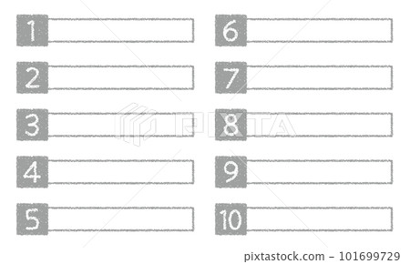 帶數字的蠟筆材料標題設計集 101699729