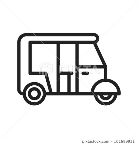 Auto Rickshaw icon vector image. Suitable for mobile apps, web apps and print media. 101699931