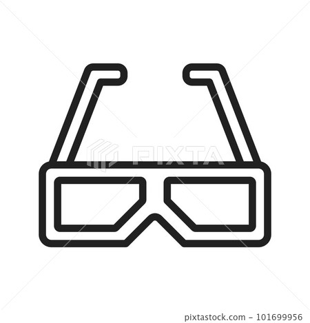 3D glasses icon vector image. Suitable for mobile apps, web apps and print media. 101699956