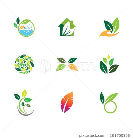 Leaf symbol vector icon Leaf symbol vector icon 101700596