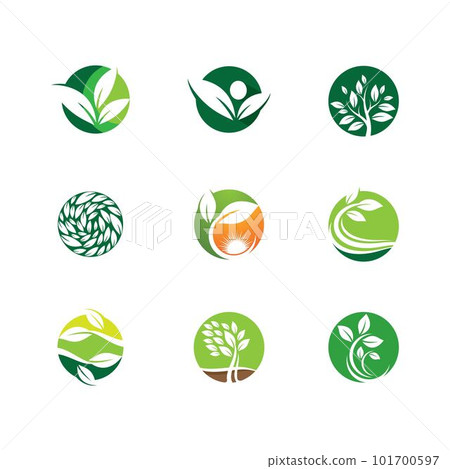 Leaf symbol vector icon 101700597