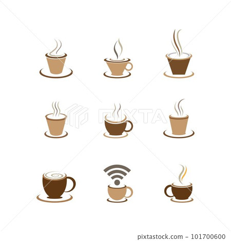 Coffee cup symbol vector icon Coffee cup symbol vector icon 101700600
