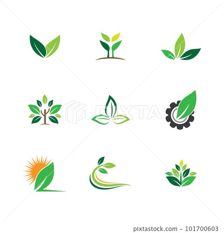 Leaf symbol vector icon 101700603