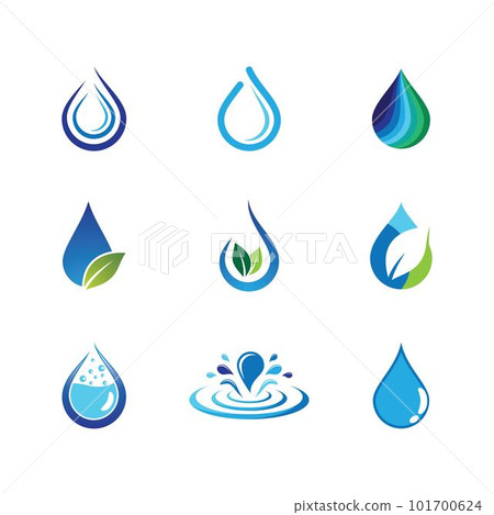 Water drop vector icon 101700624