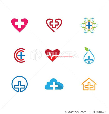 Medical cross vector icon 101700625