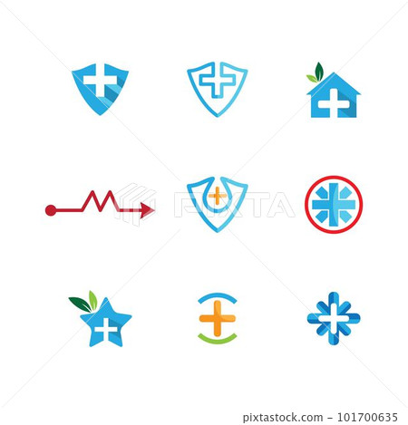 Medical cross vector icon 101700635