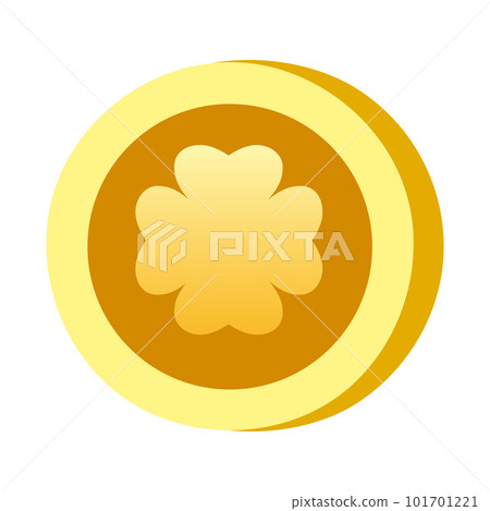 Icon Four leaf clover shape. Gambling symbol, object. Vector illustration Icon Four leaf clover shape. Gambling symbol, object. Vector illustration 101701221