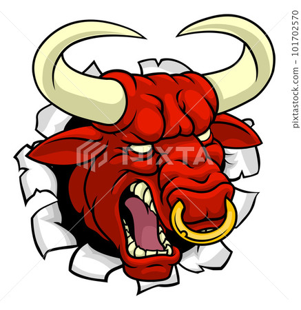 Bull Minotaur Longhorn Monster Cow Mascot Cartoon Bull Minotaur Longhorn Monster Cow Mascot Cartoon 101702570