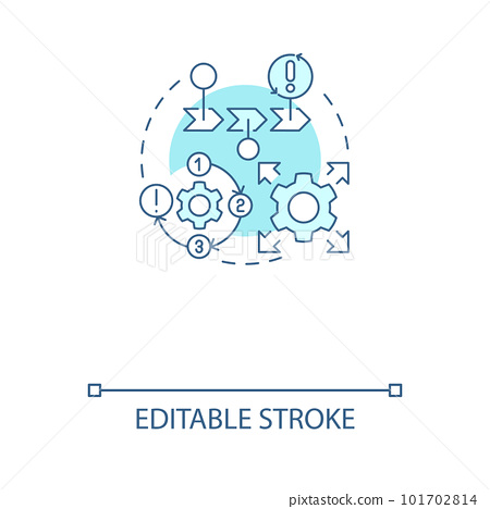 Inability to standardize process turquoise... - Stock Illustration ...