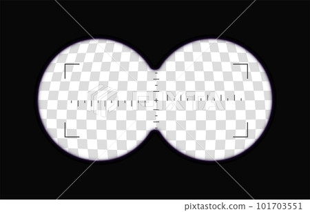Binoculars spy view. Telescope aim sight, periscope lens view. Vector isolated illustration Binoculars spy view. Telescope aim sight, periscope lens view. Vector isolated illustration 101703551