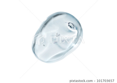 Serum gel swatch isolated on white background. Cosmetic transparent gel serum texture. 101703657