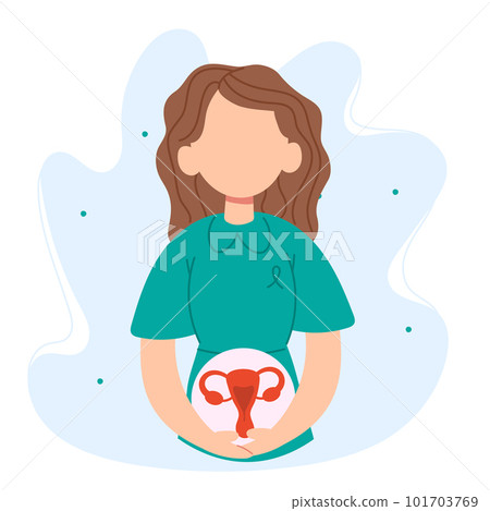 Female gynecological problems infertility endometriosis concept. vector illustration 101703769