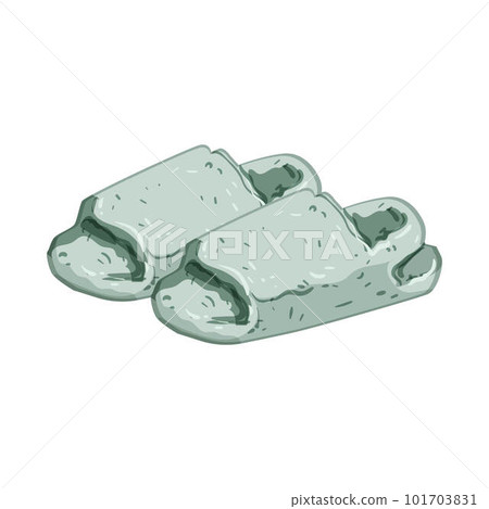 floor woman slippers cartoon vector illustration 101703831