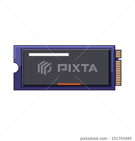disk ssd storage cartoon vector illustration 101703895