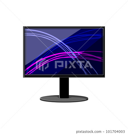 modern monitor pc cartoon vector illustration modern monitor pc cartoon vector illustration 101704003