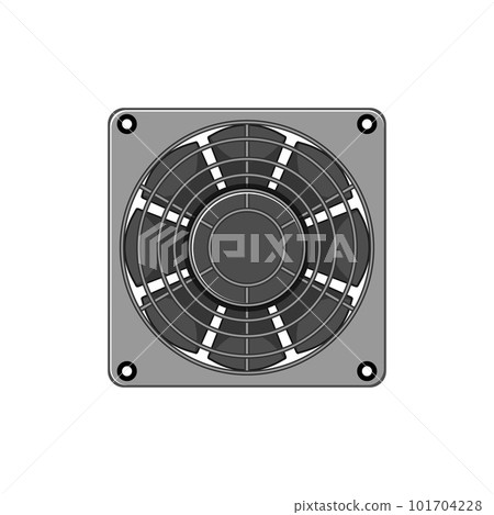 equipment cooling fan pc cartoon vector illustration 101704228