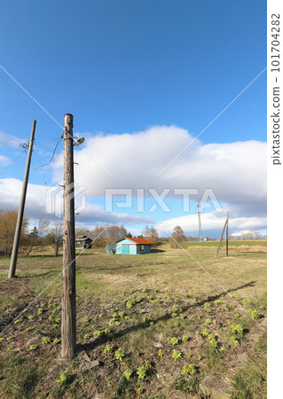 Hokkaido Betsukai Old Shibetsu Line Okuyukiusu Station Old Street Lamp 101704282