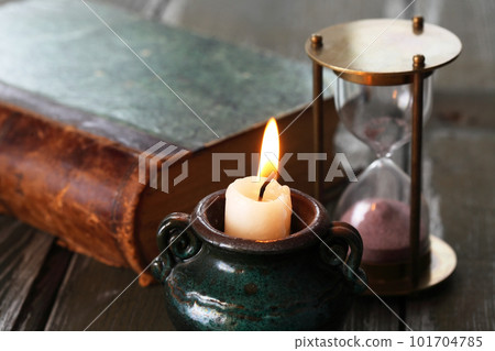 Candle And Book 101704785