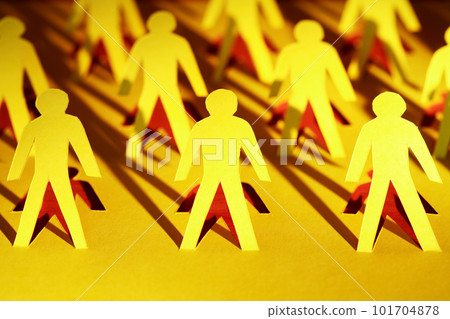 Crowd Of Paper People 101704878
