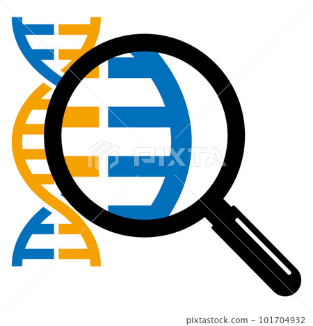 用放大鏡放大的 DNA 101704932