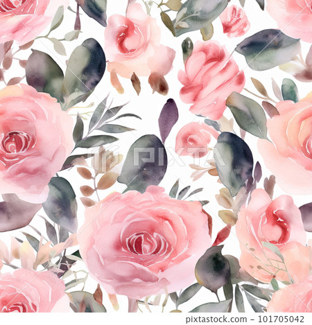 Nature rose flower pattern design line, arts. Hand drawn outline design for fabric , print, cover, banner and invitation . 101705042