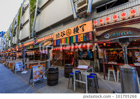 東京澀谷城市景觀,年輕人熙熙攘攘的宮下公園 東京澀谷城市景觀,年輕人熙熙攘攘的宮下公園 101705268
