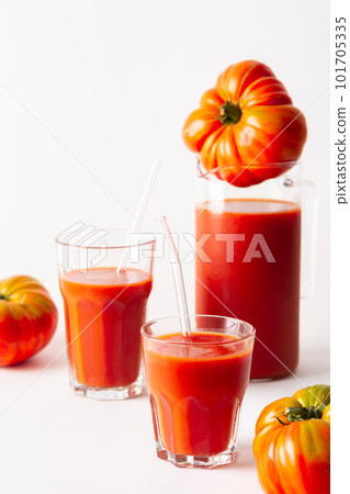 Freshly squeezed tomato juice Freshly squeezed tomato juice 101705335