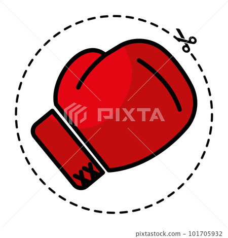 Isolated colored boxing gauntlet sport icon Vector 101705932