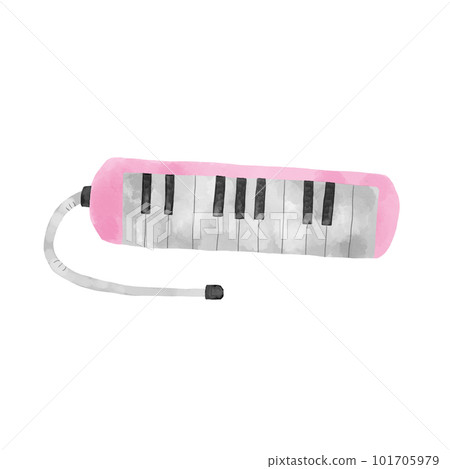 粉色鍵盤口琴的插圖 粉色鍵盤口琴的插圖 101705979