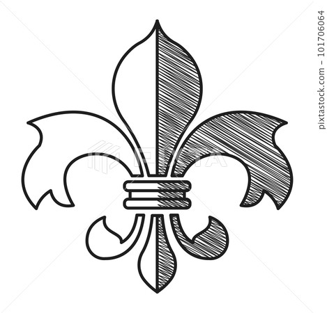 Isolated lys flower symbol sketch icon Vector Isolated lys flower symbol sketch icon Vector 101706064