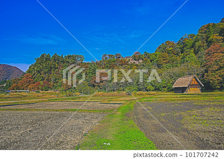 Historical Japanese Village - Shirakawago in spring, travel landmark 101707242
