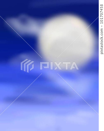 Moon floating in the blue sky, background material Moon floating in the blue sky, background material 101707458