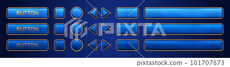 Blue ui vector button animation for game interface Blue ui vector button animation for game interface 101707873