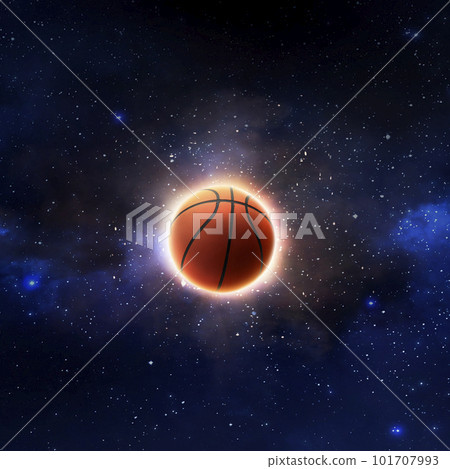 basketball on a the Planet view from space basketball on a the Planet view from space 101707993