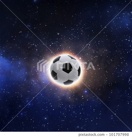 Football ball, on a the Planet view from space 101707998