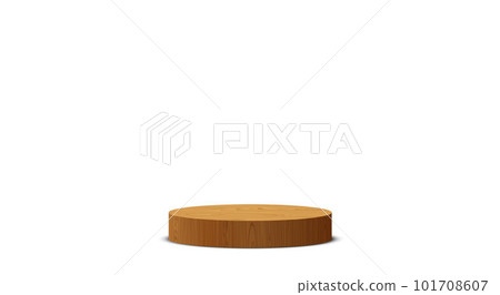 wooden podium in the white studio room wooden podium in the white studio room 101708607