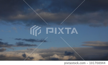 Evening Eastern Sky and Various Clouds / Spring / Sky Only / 230318pm 101708944