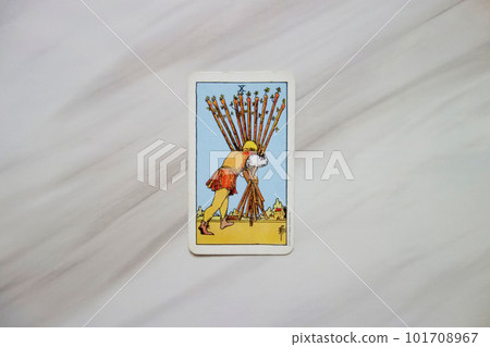 Tarot card wand 10 101708967