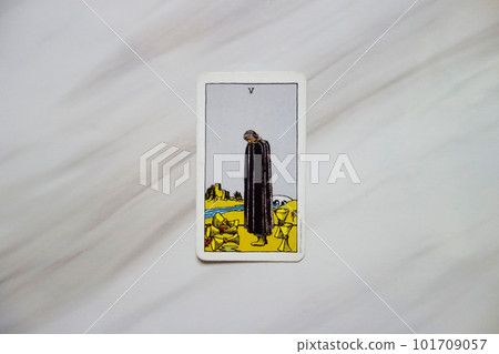 Tarot card cup 5 101709057